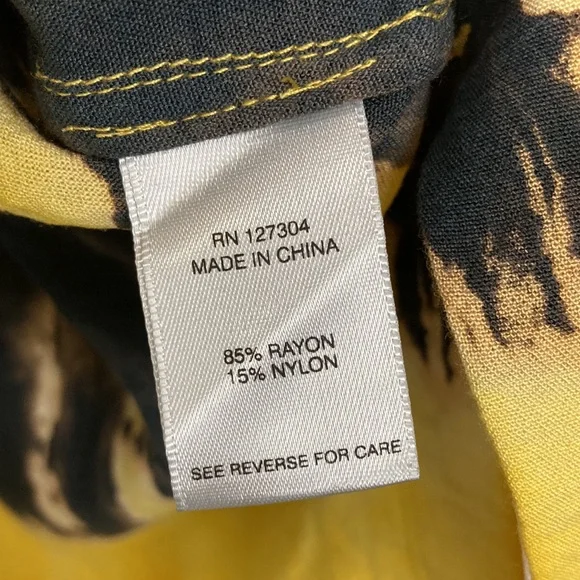 John Mark Yellow and Black Tie-Dye Tunic - Picture 9 of 15